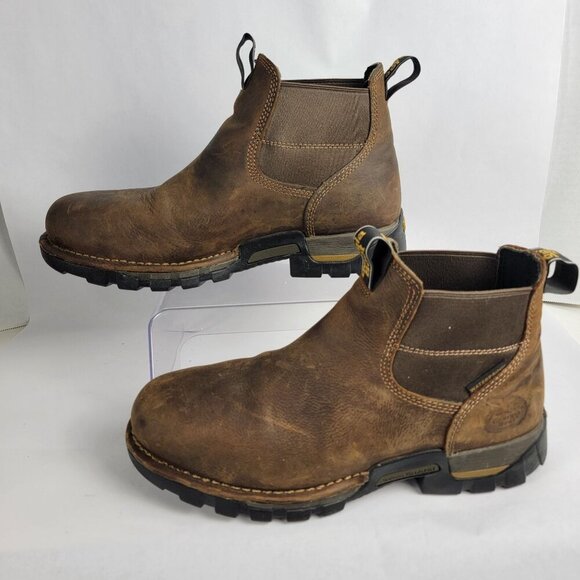 Georgia Boot Mens 10.5 Eagle One Steel Toe Waterproof Chelsea Work Boot - Picture 4 of 16